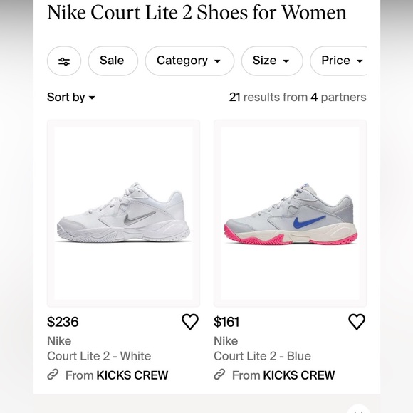 Nike Women’s Court Lite Athletic Shoes in Gray and Pink size 7.5 - Picture 3 of 7